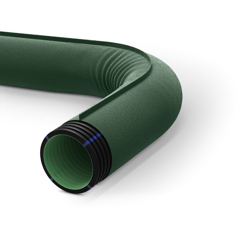 GEODRAIN PLUS Διάτρητος διαμορφώσιμος σωλήνας αποστράγγισης με γεωύφασμα